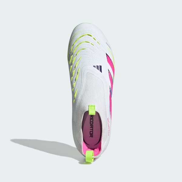 bílá Kopačky Predator Elite Laceless Firm Ground Kids