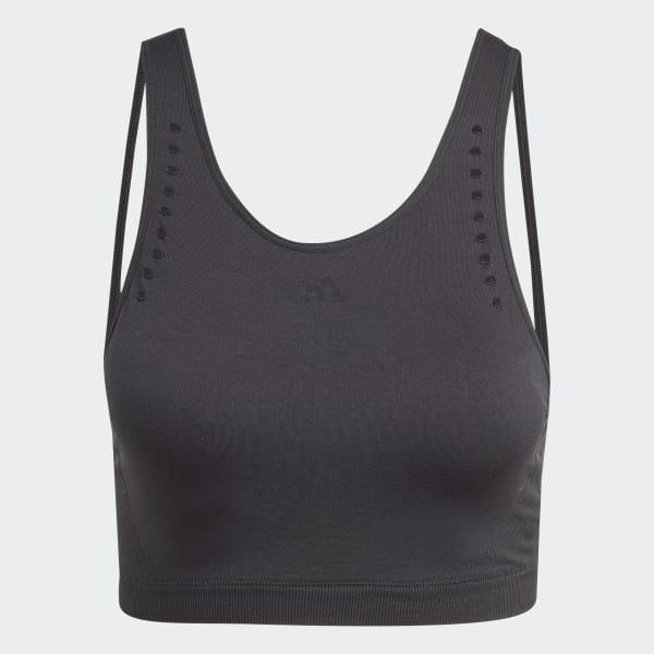 adidas Training - Everyday - Brassière de sport en coton à maintien léger -  Noir