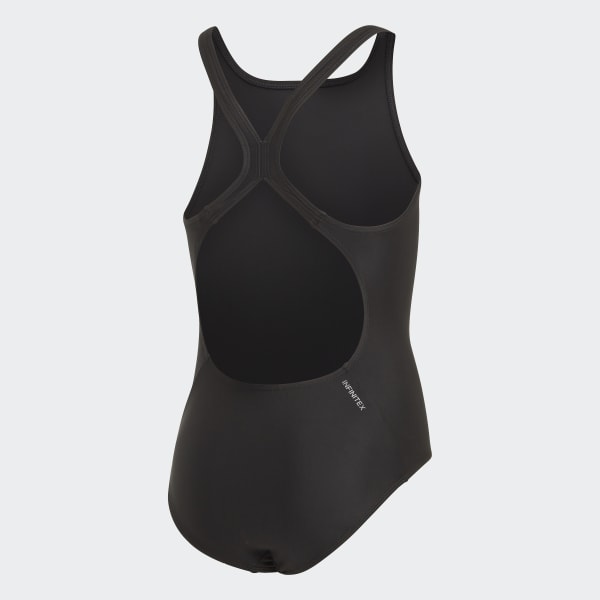 Black Solid Fitness Swimsuit FWH46