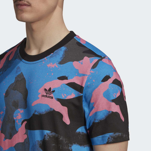 Azul Camiseta Camo Series Estampado Integral WH590