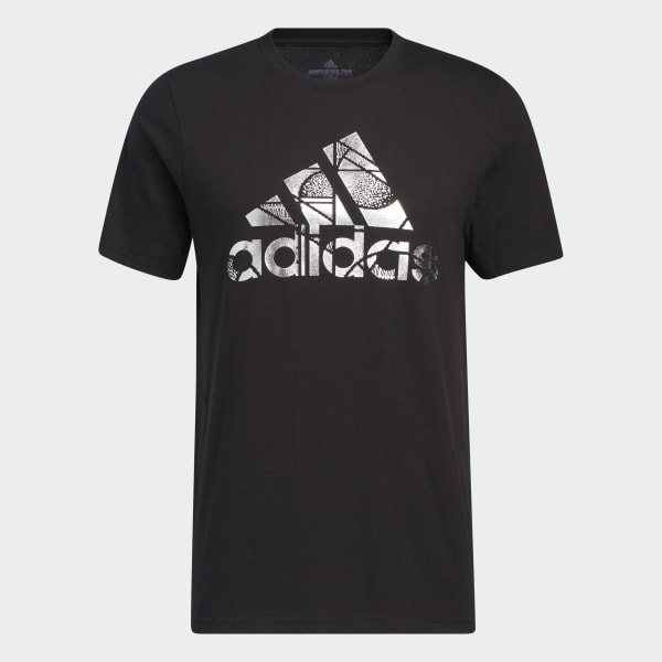 Negro Camiseta Badge of Sport Foil Estampada E0559