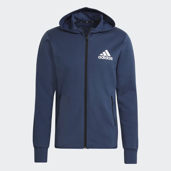 adidas Designed To Move Motion Full Zip AEROREADY Hoodie Blue adidas Philippines