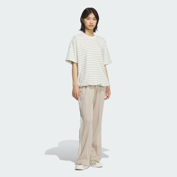 ホワイト スタジアム クローム オーバーサイズフィット マルチストライプ 半袖Tシャツ