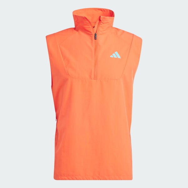 adidas Adizero Half-Zip Running Vest - Orange | adidas