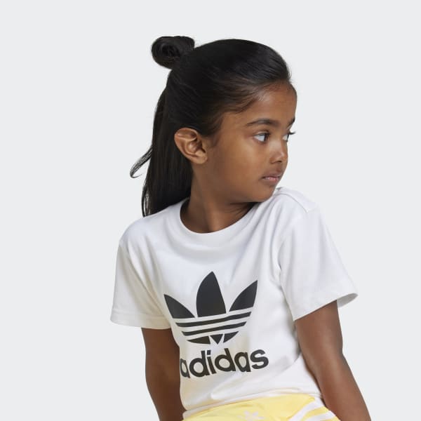 Tシャツ・カットソー adidas Adicolor Trefoil T-Shirt Kids White JE0517 Kids Clothing - Adicolor Trefoil Tee Kids - White | adidas Oman