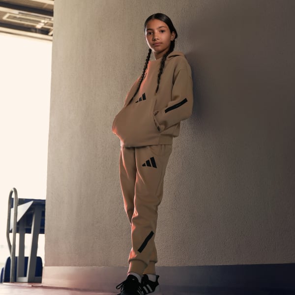 Beige adidas Z.N.E. Tapered-Leg Pants