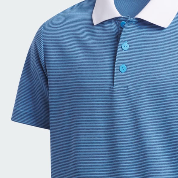 Blue Ottoman Striped Short Sleeve Polo Shirt