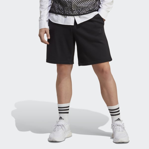 adidas Essentials French Terry 3-Stripes Shorts - Grey