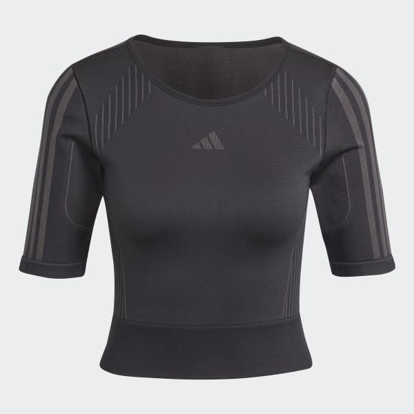 Schwarz Aeroknit T-Shirt