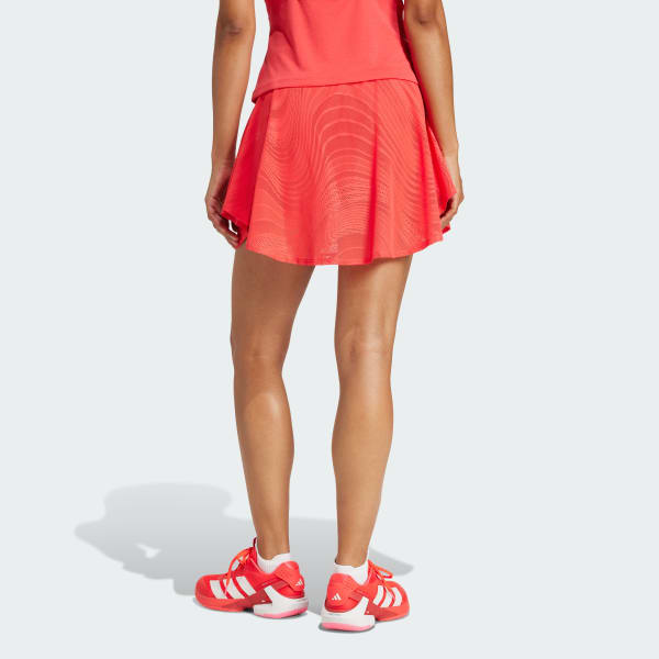 Rojo Falda de Tenis Pro Climacool+ Estampada