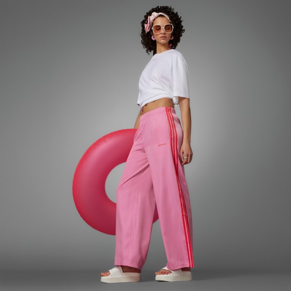 adidas Island Club Wide Leg Pants - Pink, Women's Lifestyle