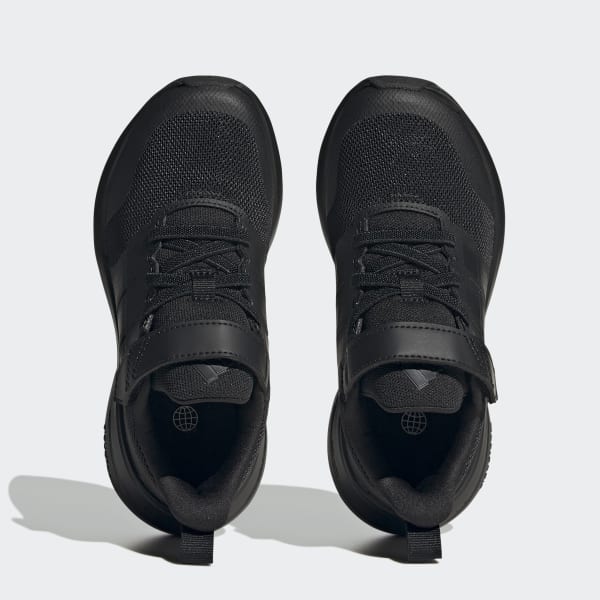 Black FortaRun 2.0 Cloudfoam Elastic Lace Top Strap Shoes