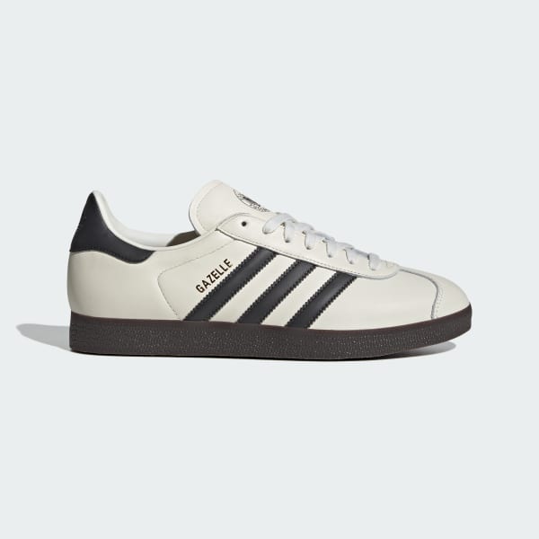 white gazelle leather trainers