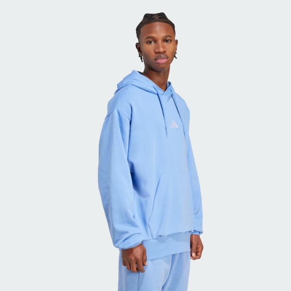 Bleu Sweat-shirt à capuche molleton Essentials Feelcozy