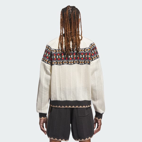 White Clot Crochet SST Track Top by Edison Chen (Gender Neutral)