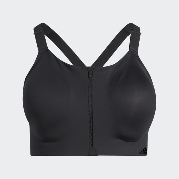 Black adidas TLRD Impact Luxe Training High-Support Bra (Plus Size) YY499