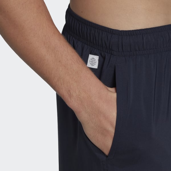 Blau Short Length Solid Badeshorts LBS88