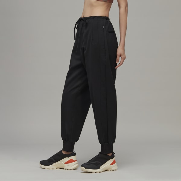 Schwarz Classic Refined Wool Cuffed Track Joggers TW593