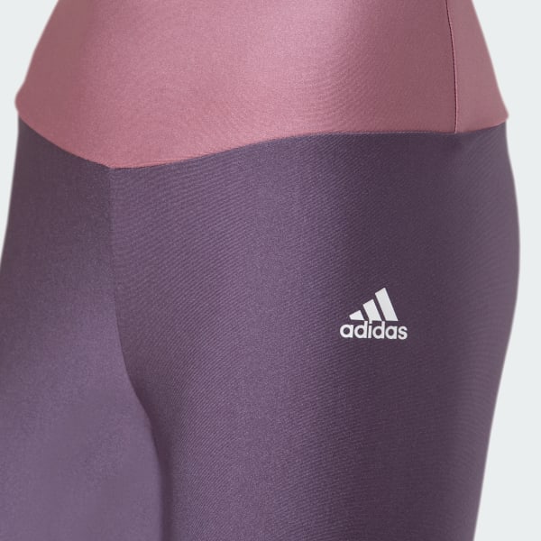 Purpura Licras Pretina Alta Designed to Move Colorblock