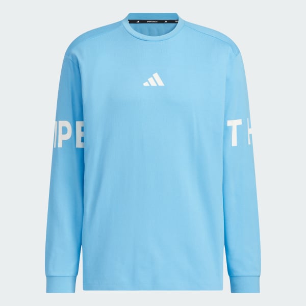 ブルー ワーディング パック ルーズフィット ヘビーシングルジャージー 長袖Tシャツ