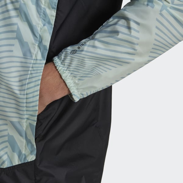 zelená Bunda Terrex Trail Running Printed Wind JMM04