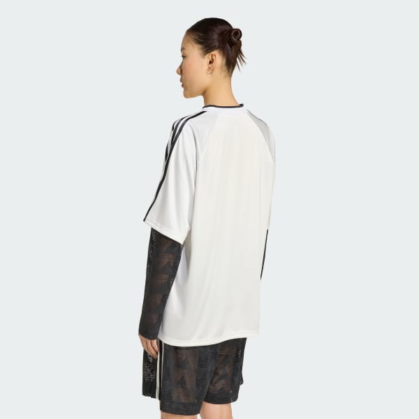 Vit LACE LONG-SLEEVE TRÖJA