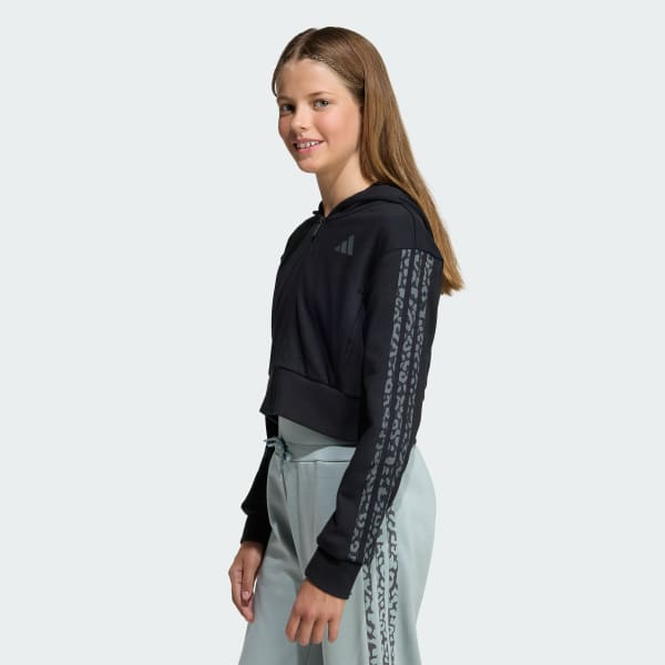 Black SEASONALS ANIMAL FULL ZIP HOODIE