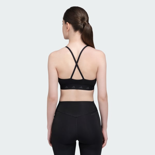 Black AEROREACT LIGHT-SUPPORT HYPERGLAM BRA