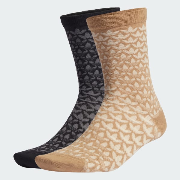 Negro Medias Clásicas Monogram 2 Pares