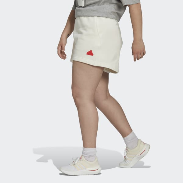 Branco Calções (Plus Size) GR681