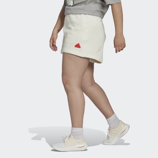 Hvid Sweat Plus Size shorts GR681