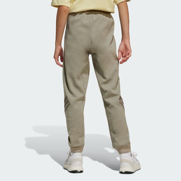 Beige Future Icons 3-Stripes Wide Pants Kids