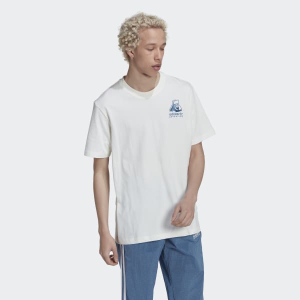 Weiss adidas Adventure Winter T-Shirt VT977