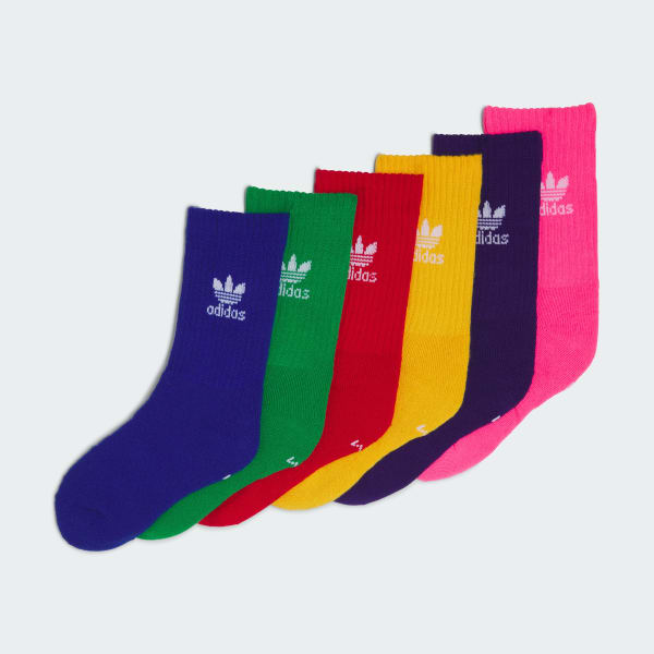 Oefening bloed Gezondheid adidas Trefoil Crew Socks 6 Pairs - Pink | Kids' Lifestyle | adidas US