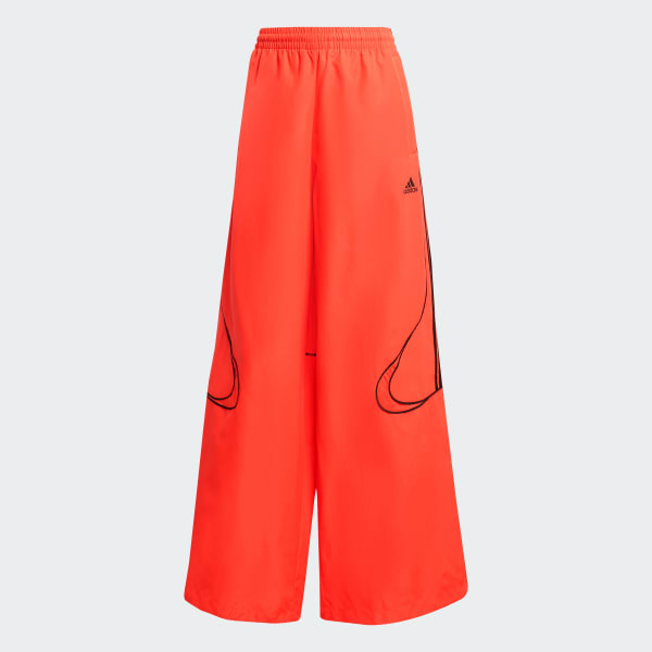 adidas Teamgeist Adicolor Oversized Woven Track Pant - Red | Free