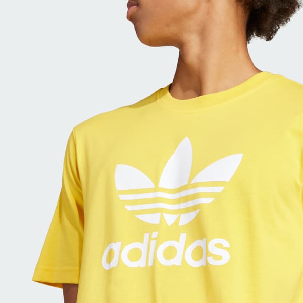 adidas trefoil tee gold