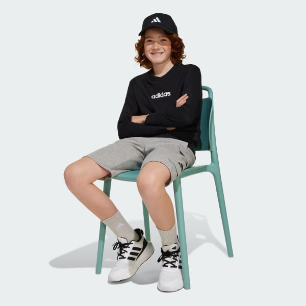 Negro Sudadera Cuello Redondo Essentials Niños