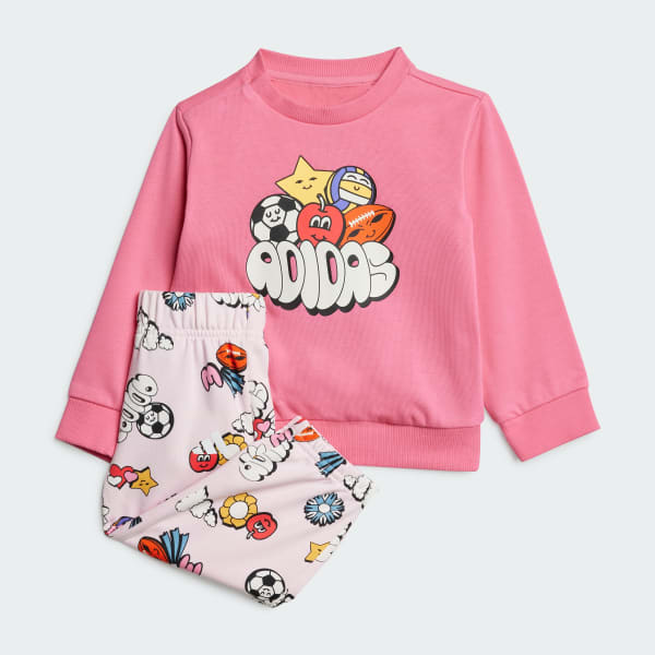 adidas Seasonal Essentials Fun Track Suit Set Kids Pink adidas Finland