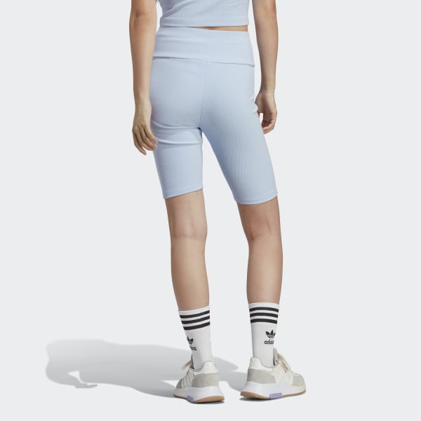adidas Adicolor Rib Shorts - Blue | Women's Lifestyle | adidas US