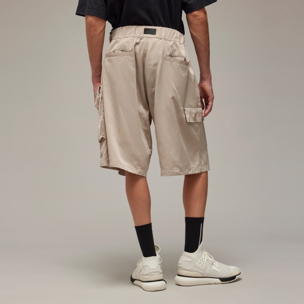 Brown Y-3 Nylon Twill Shorts