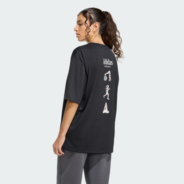 Hitam TEE GRAFIS OLAHRAGA LEMBUT