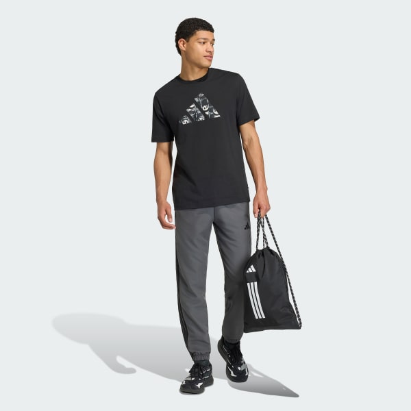 Black PANDA CHILL CAMO GRAPHIC T-SHIRT