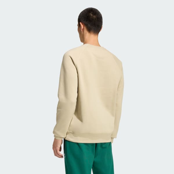 Beige Trefoil Essentials Crew Sweatshirt