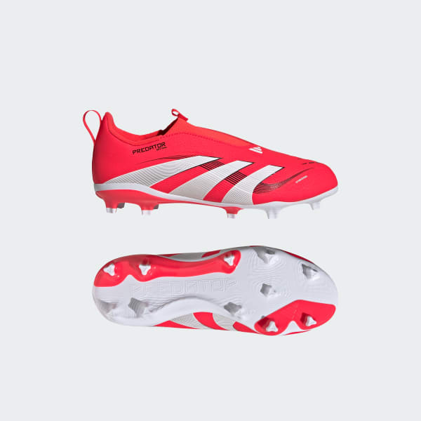 Rojo Zapatos de Fútbol Predator League Sin Cordones Terreno Firme/Multiterreno Niños