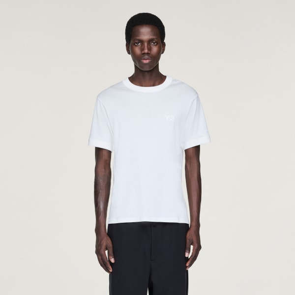 Weiss Y-3 T-Shirt, schmale Passform