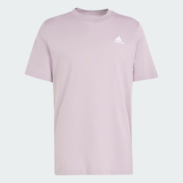 Paars Essentials Single Jersey T-Shirt met Geborduurd Logo