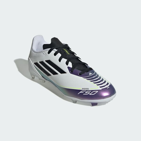 Blanc Chaussure Messi F50 League Multi-surfaces Enfants
