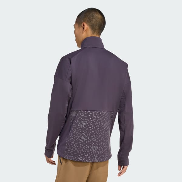 Lila Team D Xploric Crosscountry Ski Softshell-Jacke