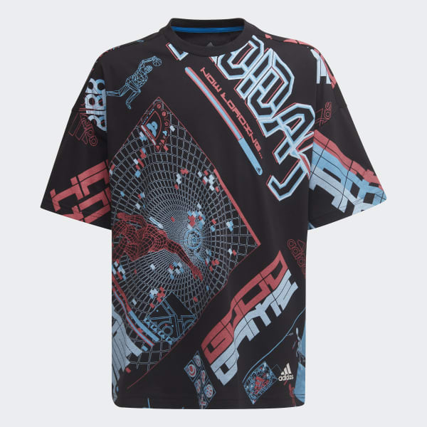 Negro Camiseta Estampada ARKD3