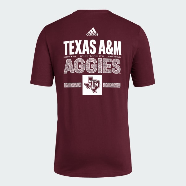 adidas Texas A M Short Sleeve Tee Burgundy Free Shipping with adiClub adidas US